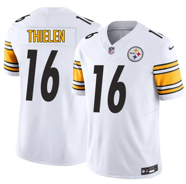 Personalized Men’s Pittsburgh Steelers #16 Adam Thielen White 2025 F.U.S.E. Limited Stitched Football Jersey