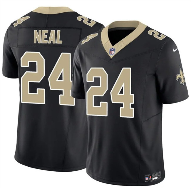Personalized Men’s New Orleans Saints #24 Devin Neal Black 2025 F.U.S.E Limited Stitched Football Jersey