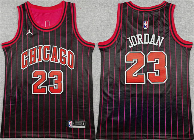 Personalized Youth Chicago Bulls #23 Michael Jordan Black City Edition Stitched Basketball Jersey