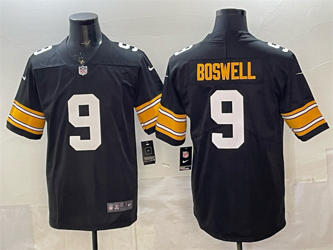 Personalized Men’s Pittsburgh Steelers #9 Chris Boswell Black Untouchable Stitched Jersey