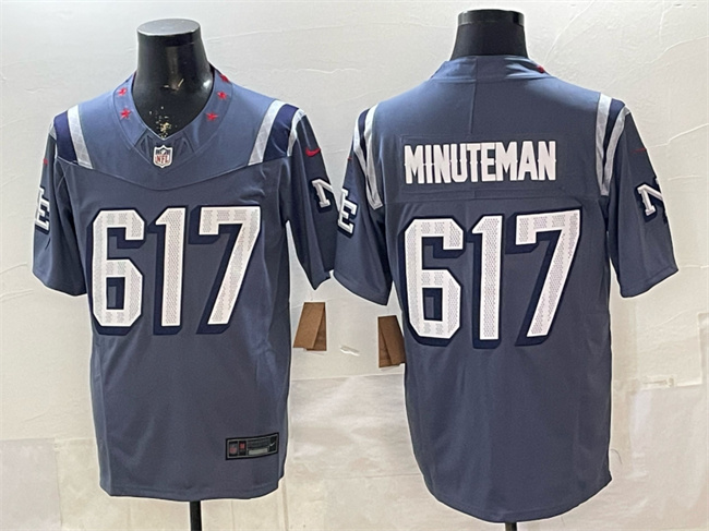 Personalized Men’s New England Patriots #617 Minuteman 2025 F.U.S.E. Rivalries Limited Stitched Football Jersey