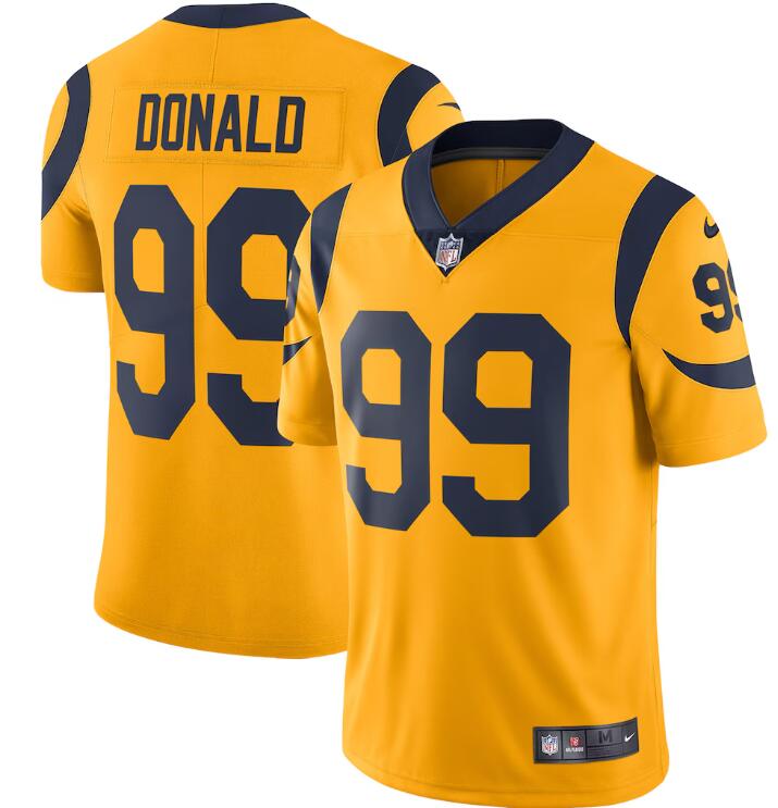 Personalized Men’s Los Angeles Rams Active Player Gold 2025 Color Rush Limited Stitched Football Jersey