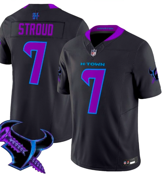 Personalized Men’s Houston Texans #7 C.J. Stroud Black F.U.S.E. 2025 2025 DJ SCREW Limited Stitched Football Jersey