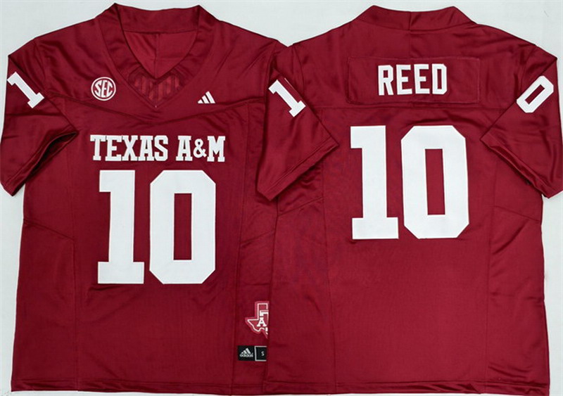 Personalized Men’s Texas A&M Aggies Lions #10 Marcel Reed Red 2025 F.U.S.E. Stitched Jersey