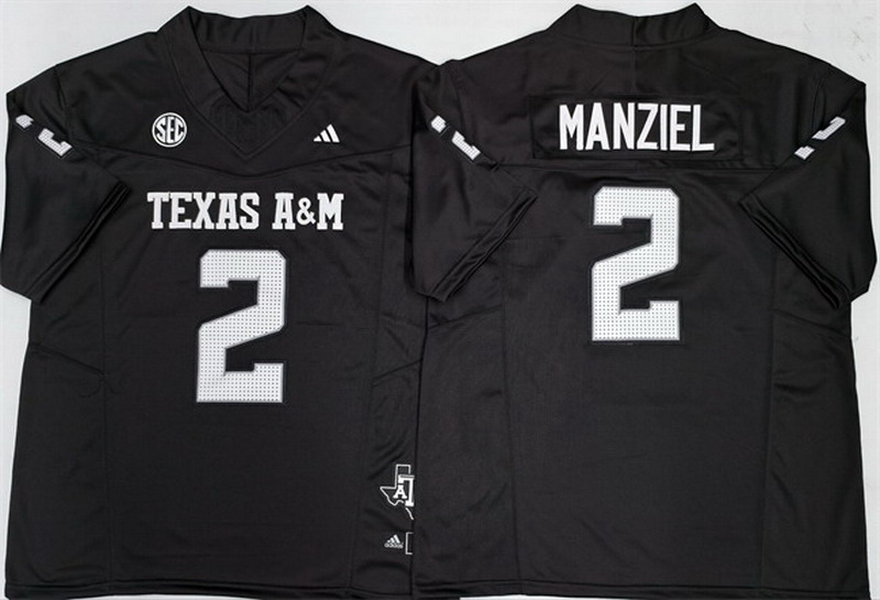 Personalized Men’s Texas A&M Aggies Lions #2 Johnny Manziel Black 2025 F.U.S.E. Stitched Jersey