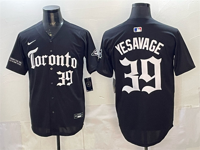 Personalized Men’s Toronto Blue Jays #39 Trey Yesavage Black Gothic North Edition Limited Stitched Baseball Jersey