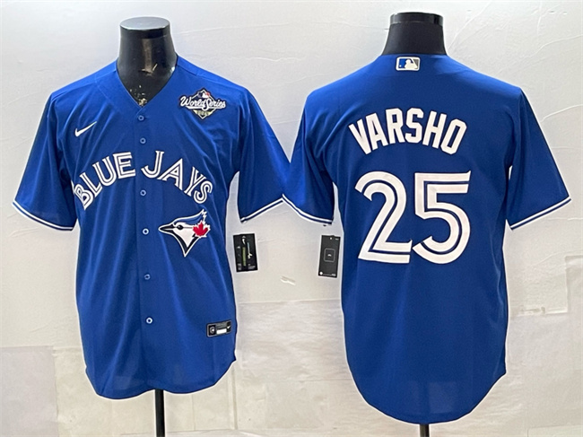 Personalized Men’s Toronto Blue Jays #25 Daulton Varsho Royal 2025 World Series Home Cool Base Stitched Baseball Jersey