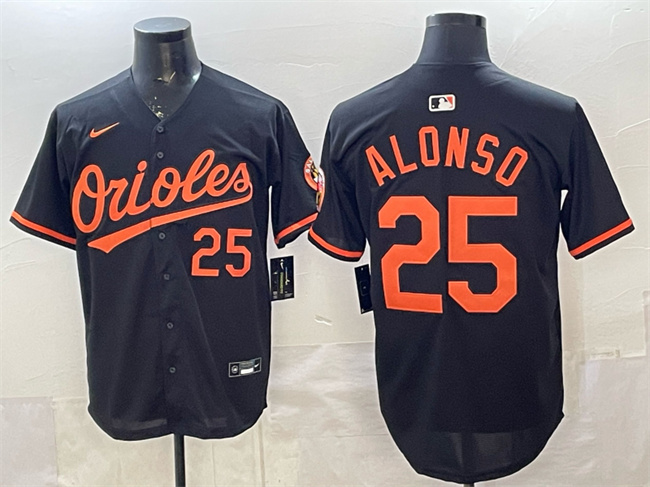 Personalized Men’s Baltimore Orioles #25 Pete Alonso Black 2025 Limited Stitched Baseball Jersey