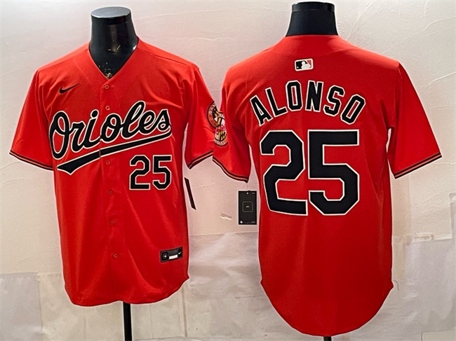 Personalized Men’s Baltimore Orioles #25 Pete Alonso Orange 2025 Limited Stitched Baseball Jersey
