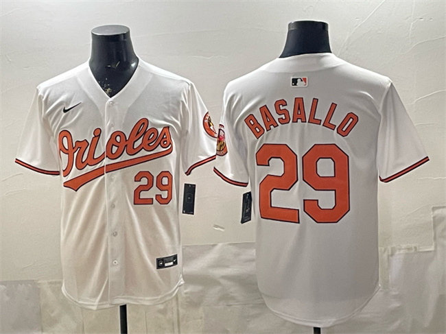 Personalized Men’s Baltimore Orioles #29 Samuel Basallo White 2025 Limited Stitched Baseball Jersey