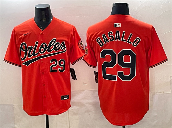 Personalized Men’s Baltimore Orioles #29 Samuel Basallo Orange 2025 Limited Stitched Baseball Jersey