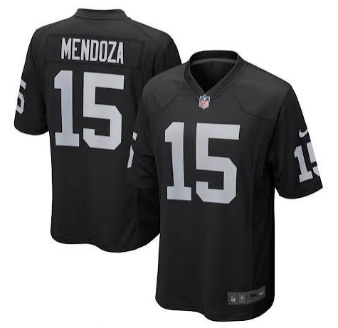 Personalized Las Vegas Raiders #15 MENDOZA Black Limited Stitched Jersey