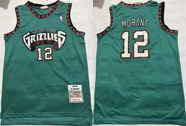 Personalized Men’s Memphis Grizzlies #12 Ja Morant Teal Throwback Stitched Jersey