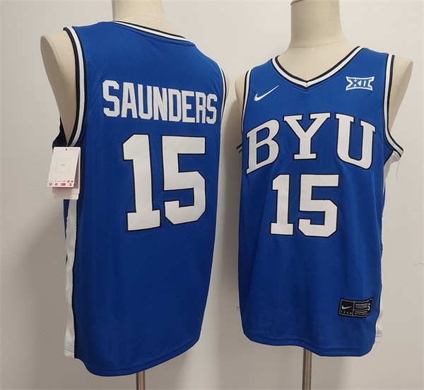 Personalized Men’s Duke Blue Devils #15 Richie Saunders Blue Stitched Basketball Jersey