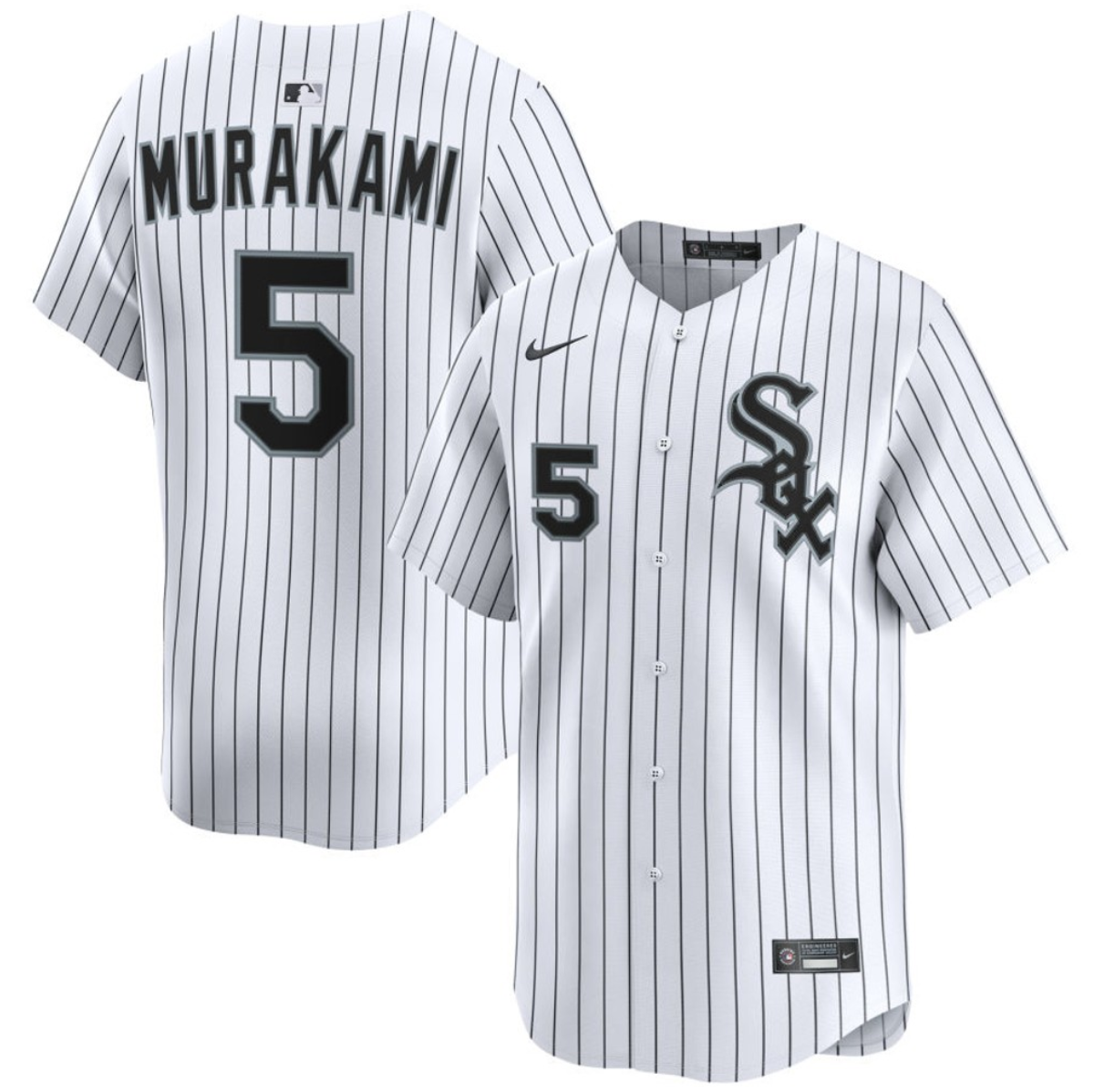 Personalized Men’s Chicago White Sox #5 Munetaka Murakami White 2025 Home Limited Stitched Baseball Jersey