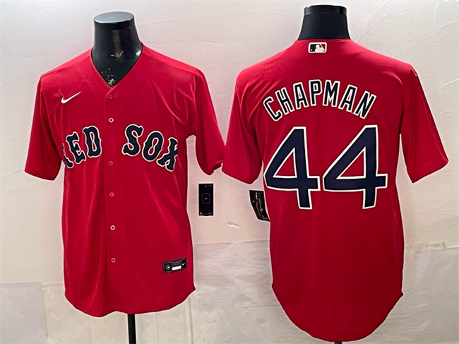 Personalized Men’s Boston Red Sox #44 Aroldis Chapman Red Cool Base Stitched Baseball Jersey