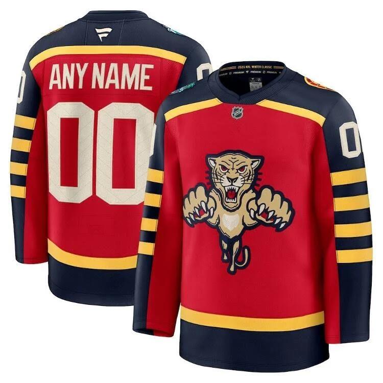 Personalized Men’s Florida Panthers Red 2026 Winter Classic Stitched Hockey Jersey