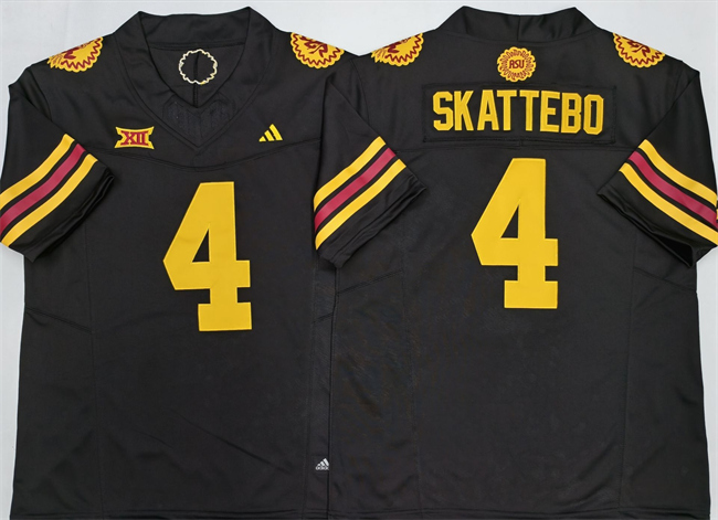 Personalized Men’s Arizona State Sun Devils #4 Cam Skattebo Black 2025 F.U.S.E. Limited Stitched Jersey
