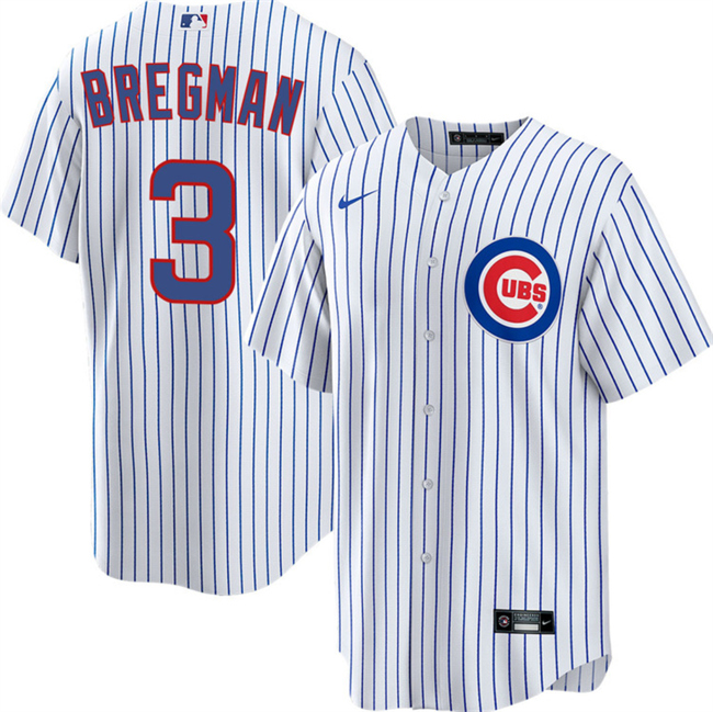Personalized Men’s Chicago Cubs #3 Alex Bregman White 2026 Cool Base Limited Stitched Baseball Jersey