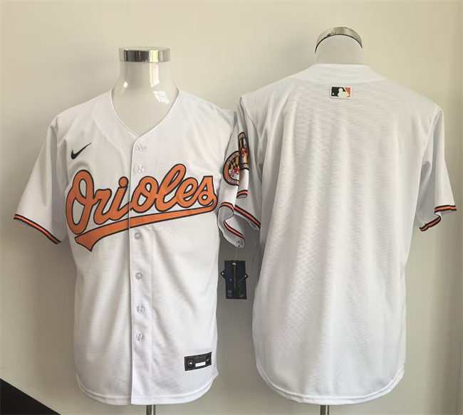 Personalized Men’s Baltimore Orioles Blank White 2025 Limited Stitched Baseball Jersey