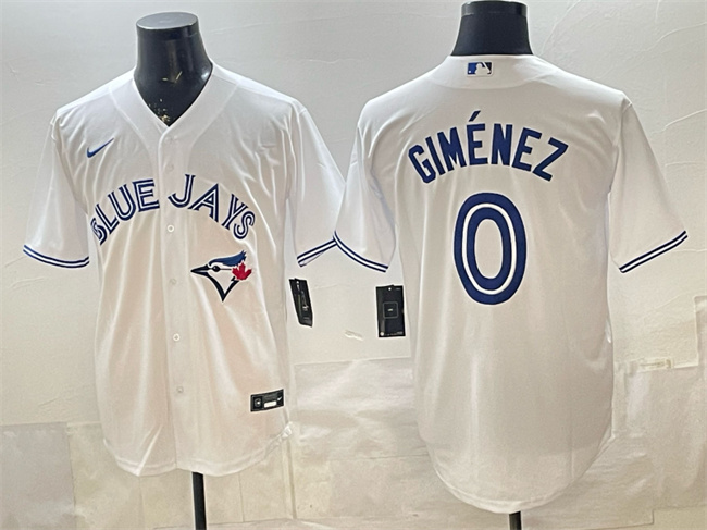 Personalized Men’s Toronto Blue Jays #0 Andres Gimenez White 2025 Cool Base Stitched Baseball Jersey
