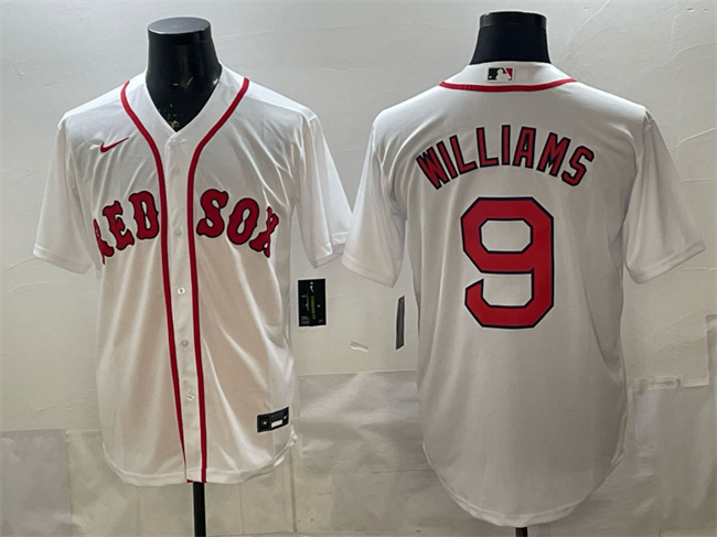 Personalized Men’s Boston Red Sox #9 Ted Williams White Cool Base Stitched Baseball Jersey