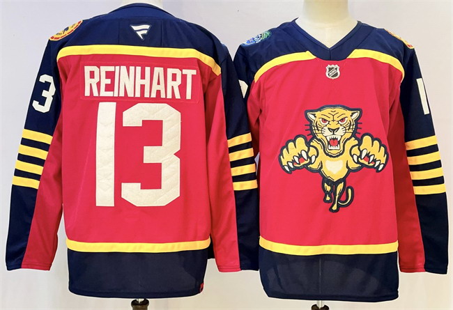 Personalized Men’s Florida Panthers #13 Sam Reinhart Red 2026-2026 Winter Classic Stitched Hockey Jersey