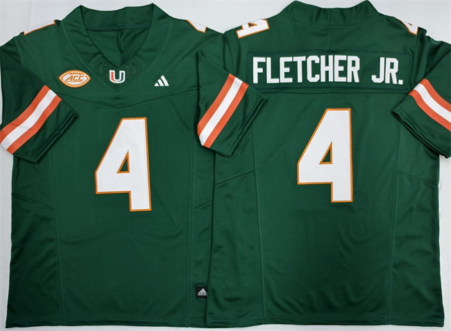 Personalized Men’s Miami Hurricanes #4 Mark Fletcher Jr. Green F.U.S.E. 2026 Stitched Football Jersey