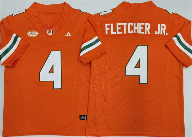 Personalized Men’s Miami Hurricanes #4 Mark Fletcher Jr. Orange F.U.S.E. 2026 Stitched Football Jersey