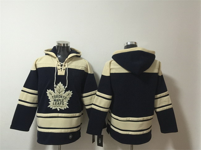 Personalized Men’s Toronto Maple Leafs Blank Black All Stitched Sweatshirt Hoodie