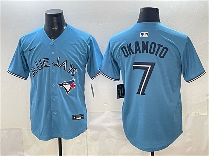 Personalized Men’s Toronto Blue Jays #7 Kazuma Okamoto Blue 2025 Limited Stitched Baseball Jersey