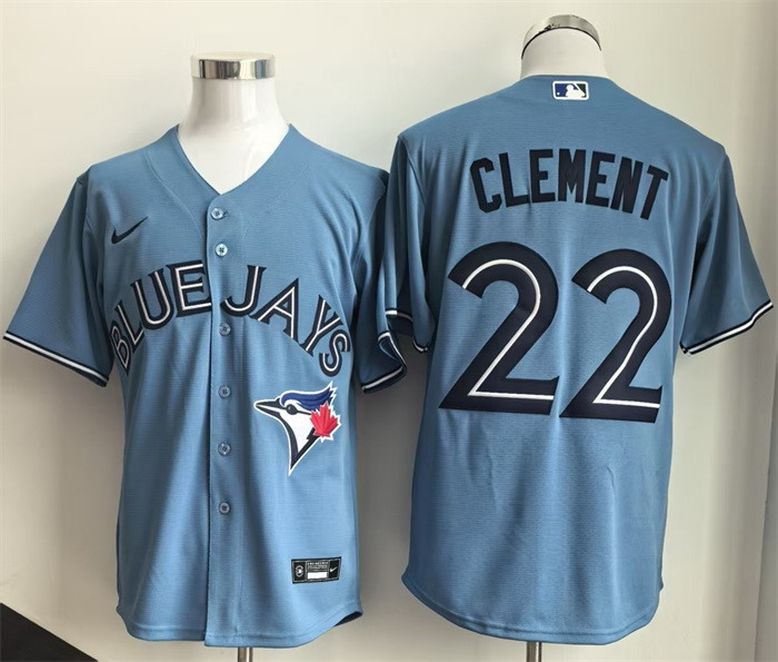 Personalized Men’s Toronto Blue Jays #22 Ernie Clement Light Blue 2025 Cool Base Stitched Baseball Jersey