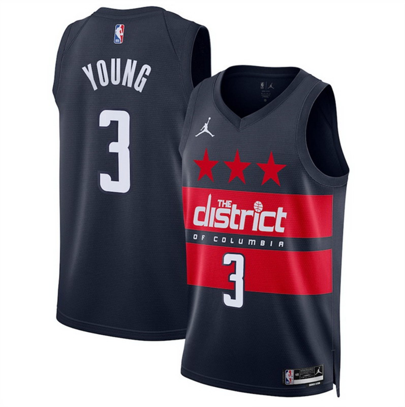 Personalized Men’s Washington Wizards #33 Kyle Kuzma Navy 2024 25 Statement Edition Stitched Basketball Jersey