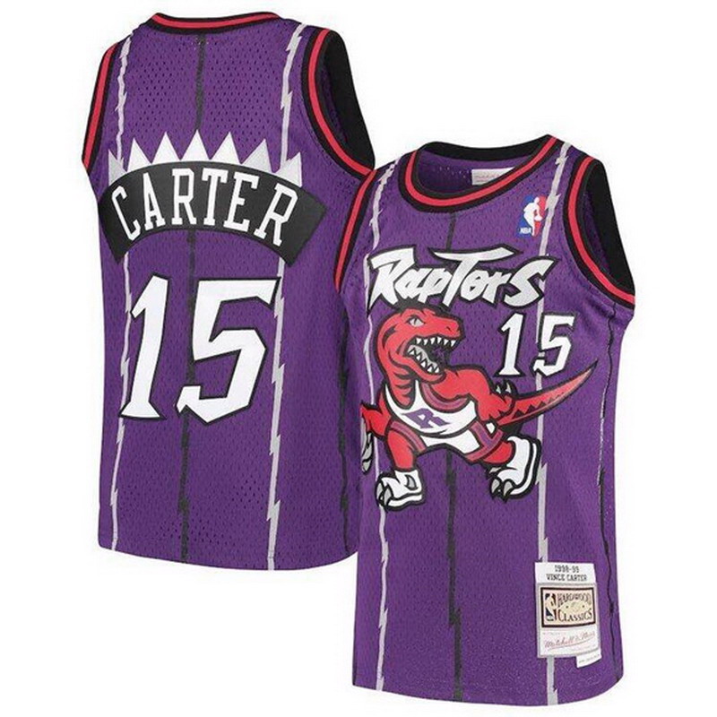 Personalized Men’s Toronto Raptors #15 Vince Carter 1999 Throwback Authentic Purple Jersey