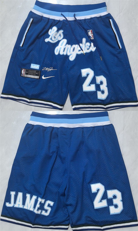 Personalized Men’s Los Angeles Lakers #23 LeBron James Blue 2026 Shorts (Run Small)