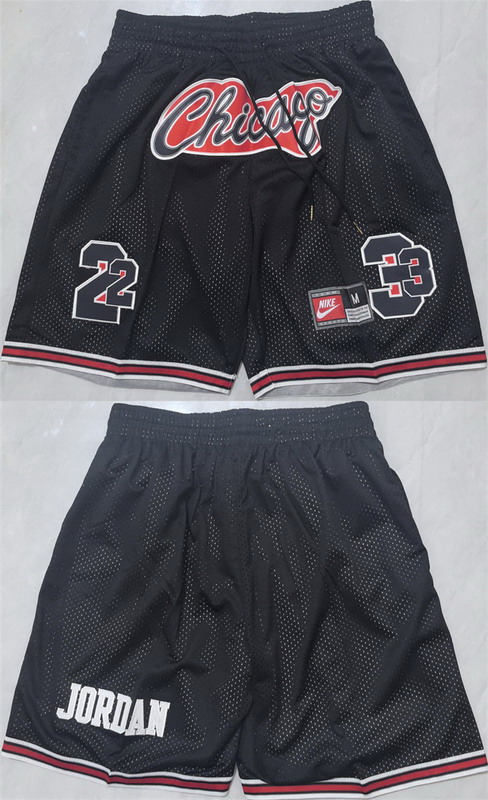 Personalized Men’s Chicago Bulls #23 Michael Jordan Black Shorts001 (Run Small)
