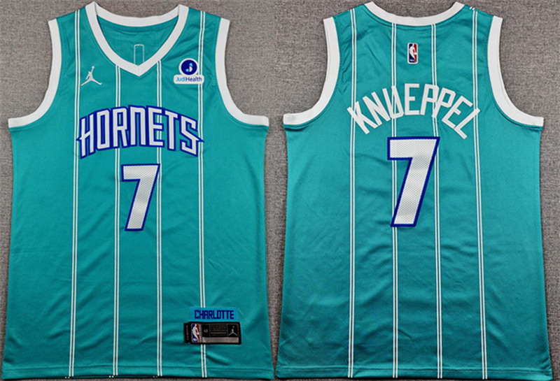 Personalized Men’s Charlotte Hornets #7 Kon Knueppel Teal Icon Edition Stitched Basketball Jersey