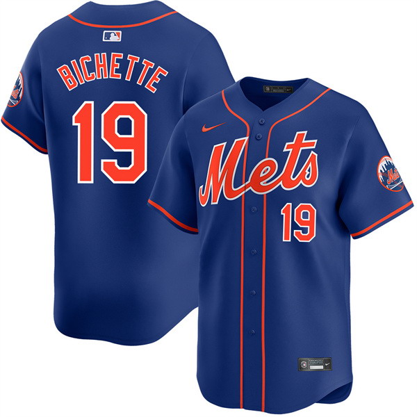 Personalized Men’s New York Mets #19 Bo Bichette 2026 Blue Limited Stitched Baseball Jersey
