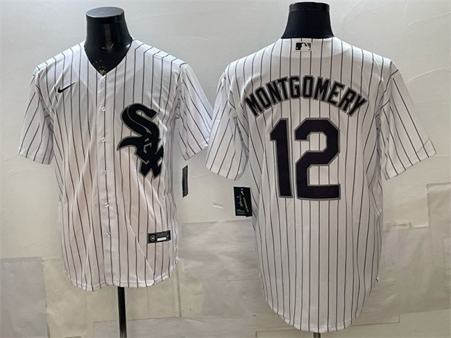 Personalized Men’s Chicago White Sox #12 Colson Montgomery White Cool Base Stitched Baseball Jersey