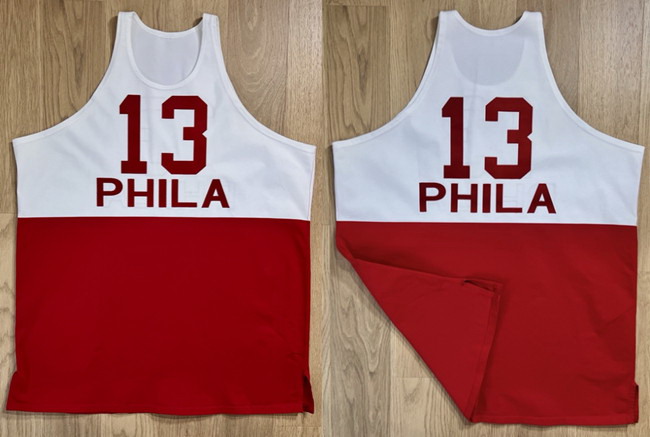 Personalized Men’s Philadelphia 76ers #13 Wilt Chamberlain White Red Stitched Basketball Jersey