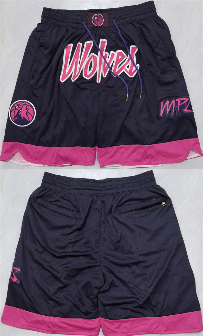 Personalized Men’s Minnesota Timberwolves Black 2025 Shorts (Run Small)