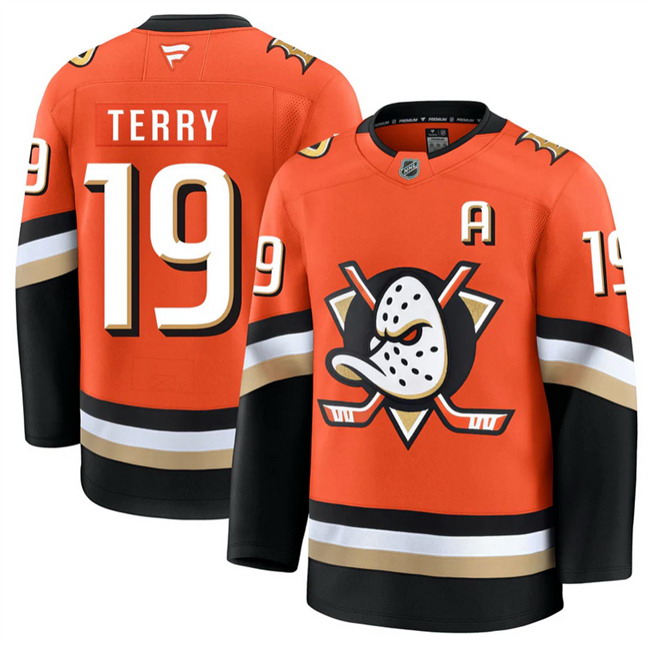 Personalized Men’s Anaheim Ducks #19 Troy Terry Orange 2026 Home Stitched Hockey Jersey