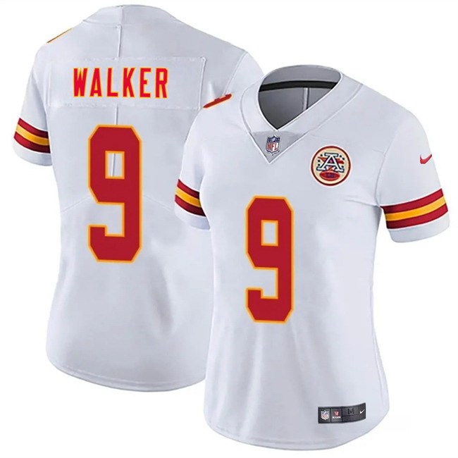 Personalized Women’s Kansas City Chiefs #9 Kenneth Walker III White 2026 Untouchable Limited Stitched Jersey(Run Small)