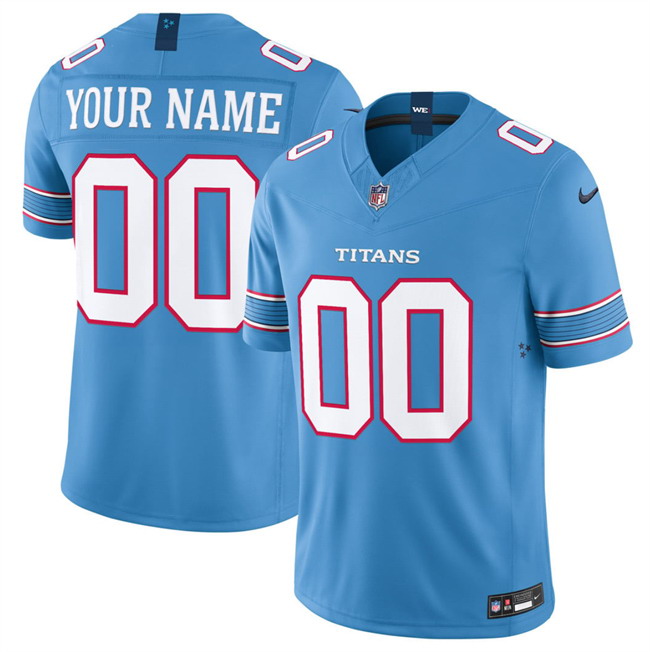 Personalized Men’s Tennessee Titans Active Player Light Blue 2026 F.U.S.E. Limited Stitched Football Jersey