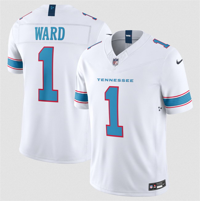 Personalized Men’s Tennessee Titans #1 Cameron Ward White 2026 F.U.S.E. Limited Stitched Football Jersey