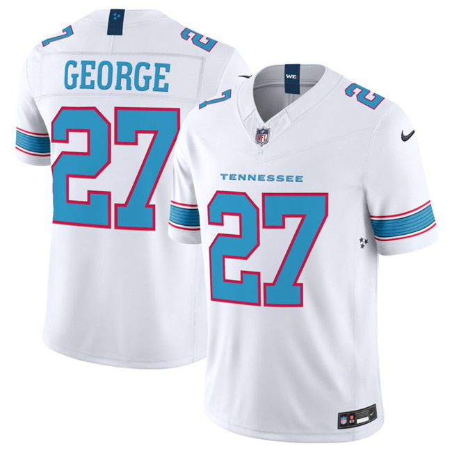 Personalized Men’s Tennessee Titans #27 Eddie George White 2026 F.U.S.E. Limited Stitched Football Jersey