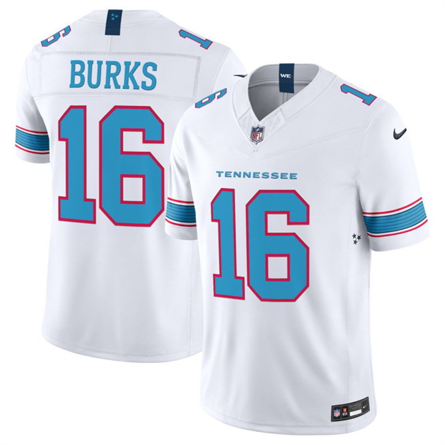 Personalized Men’s Tennessee Titans #16 Treylon Burks White 2026 F.U.S.E. Limited Stitched Football Jersey