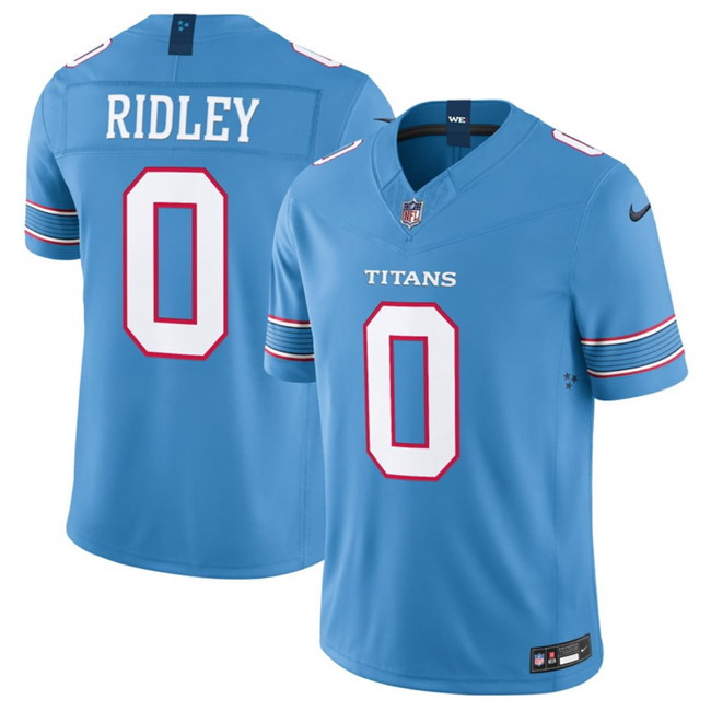 Personalized Men’s Tennessee Titans #0 Calvin Ridley Light Blue 2026 F.U.S.E. Limited Stitched Football Jersey