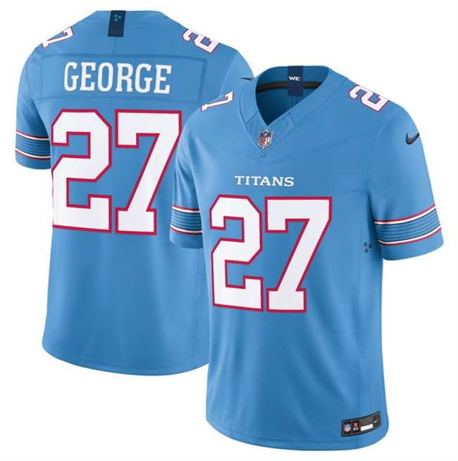 Personalized Men’s Tennessee Titans #27 Eddie George Light Blue 2026 F.U.S.E. Limited Stitched Football Jersey