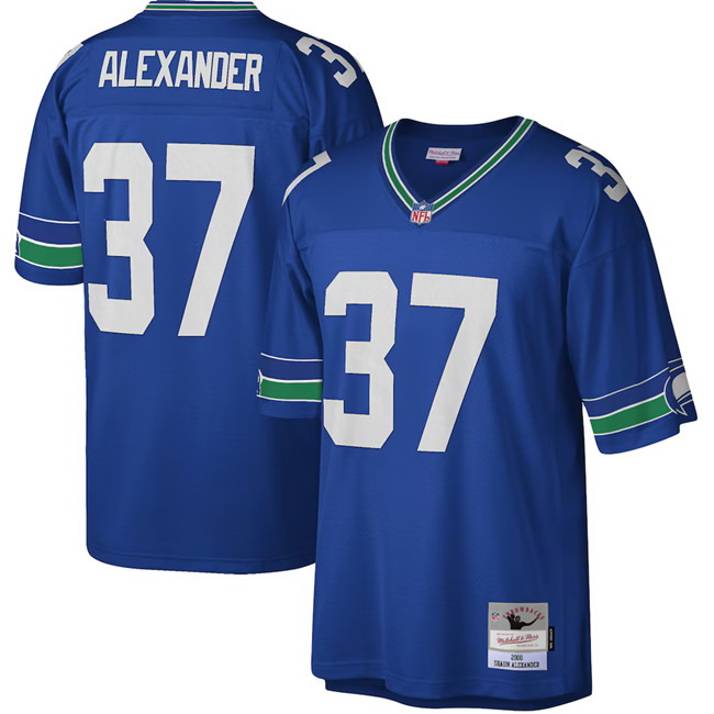 Personalized Men’s Seattle Seahawks #37 Shaun Alexander Royal Stitched Football Jersey